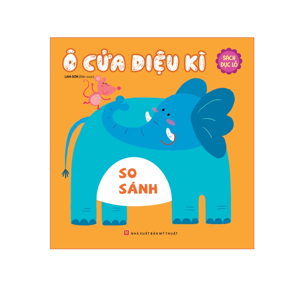 Sách - Ô cửa diệu kỳ (Sách đục lỗ) bộ 4 cuốn: Số đếm  - Màu sắc - Hình dạng - So sánh - ML-GD08