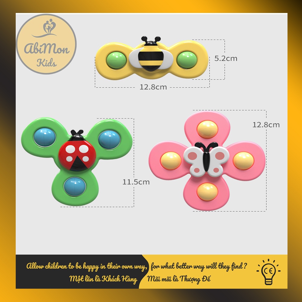 Đồ Chơi Con Quay Spinner Hình Côn Trùng Cho Bé ☘️ Montessori cao cấp ✨ Đồ chơi Giáo Dục - An toàn - Thông minh