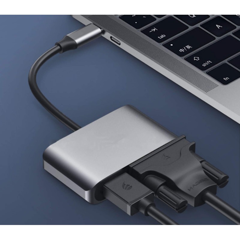 Cáp chuyển đổi typeC sang HDMI và VGA V187B - hỗ trợ HD/4K (nhiều màu)