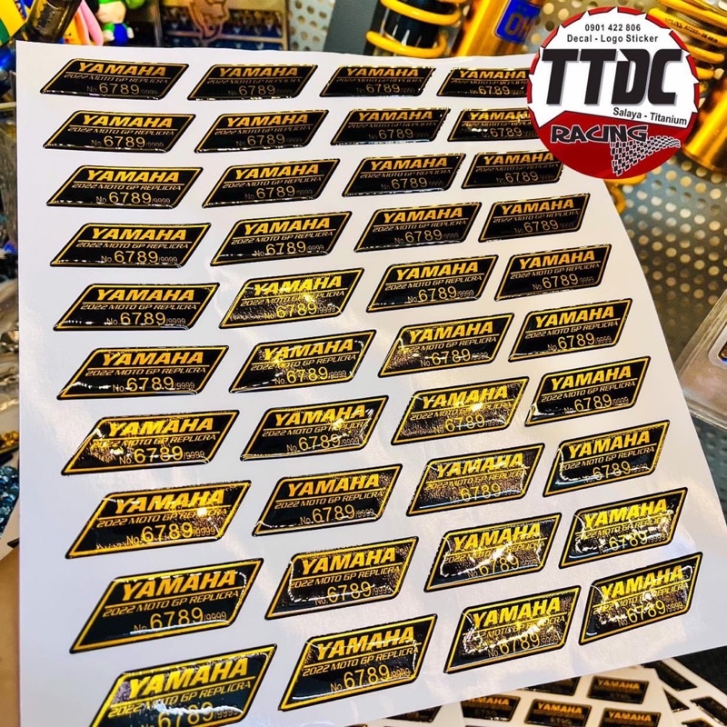 Tem nổi Thông Số Logo Crom Honda / Yamaha 2022 6789/9999 ✌