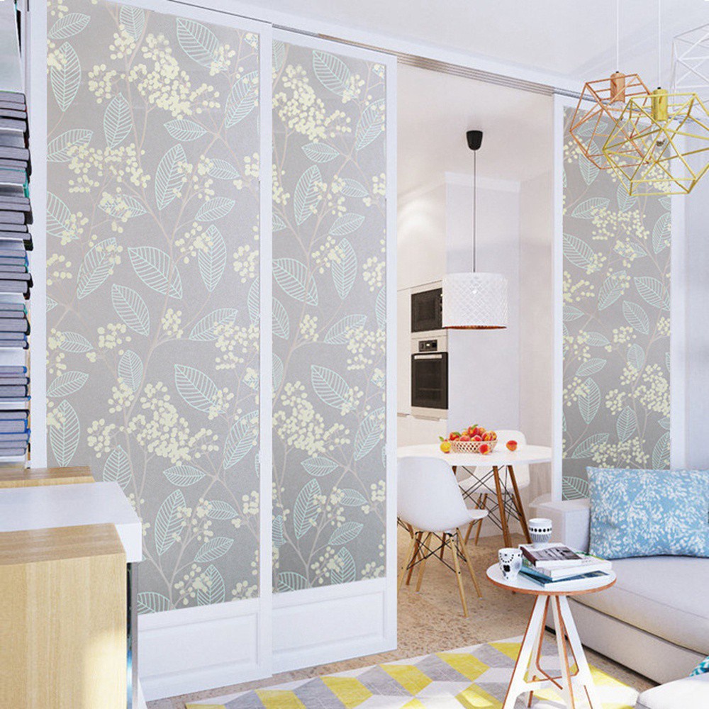 Miếng dán kính mờ chất liệu vinyl màu 3D cách nhiệt chống nắng trang trí cho cửa sổ/cửa kính phòng tắm/văn phòng