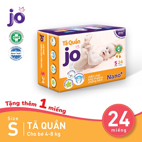 [Cộng miếng] Tã quần Jo size S24/M22/L20/XL18/XXL16