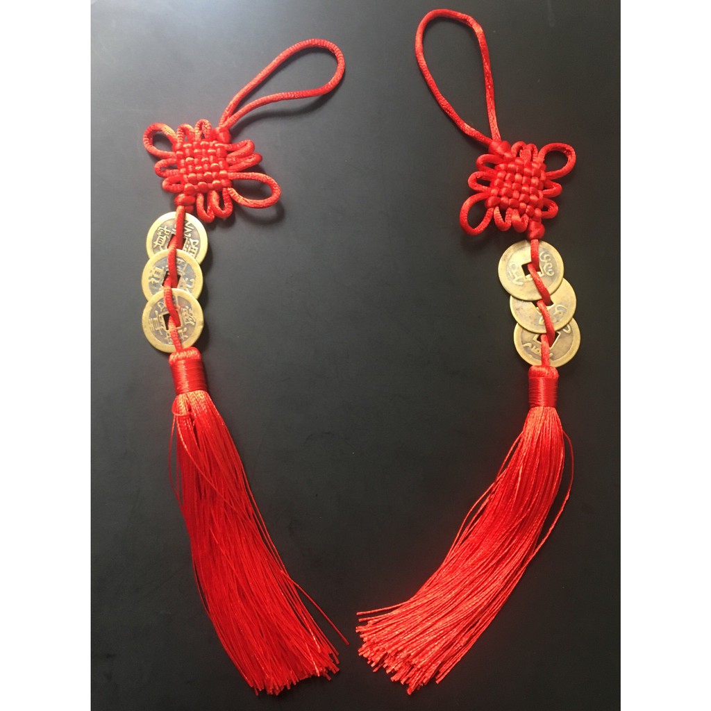 Combo 2 Dây Xu Tam Đế bằng đồng thau bình an