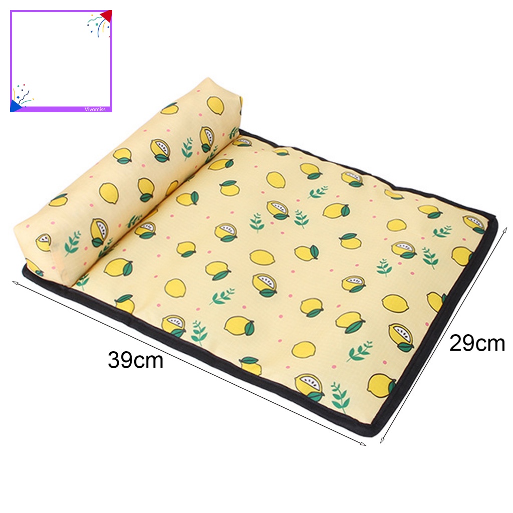 Đệm làm mát in họa tiết đáng yêu chống trượt chống mài mòn cho thú cưng