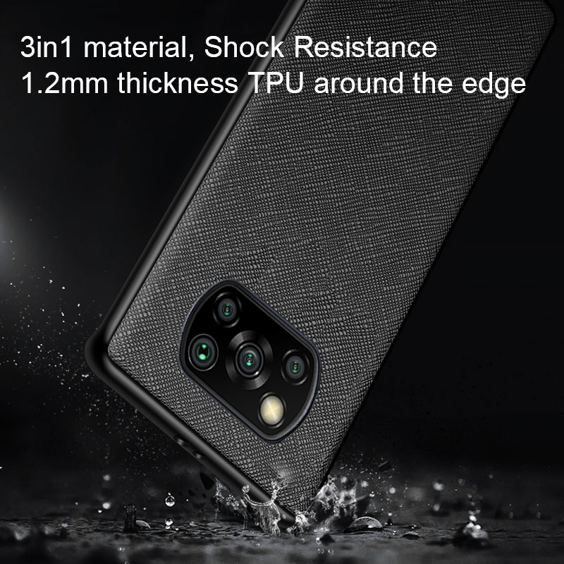 Ốp Bao Da Điện Thoại 3 Trong 1 Cho xiaomi poco x3 nfc