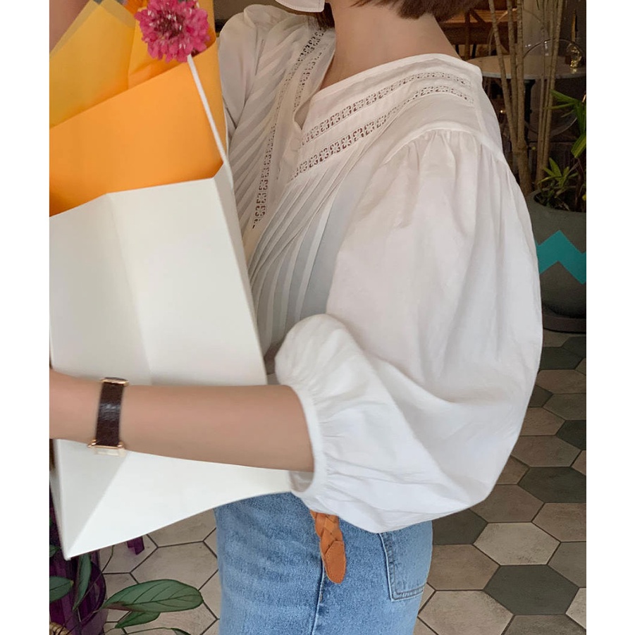 Áo Nữ Tay Lỡ Phối Ren 49369
