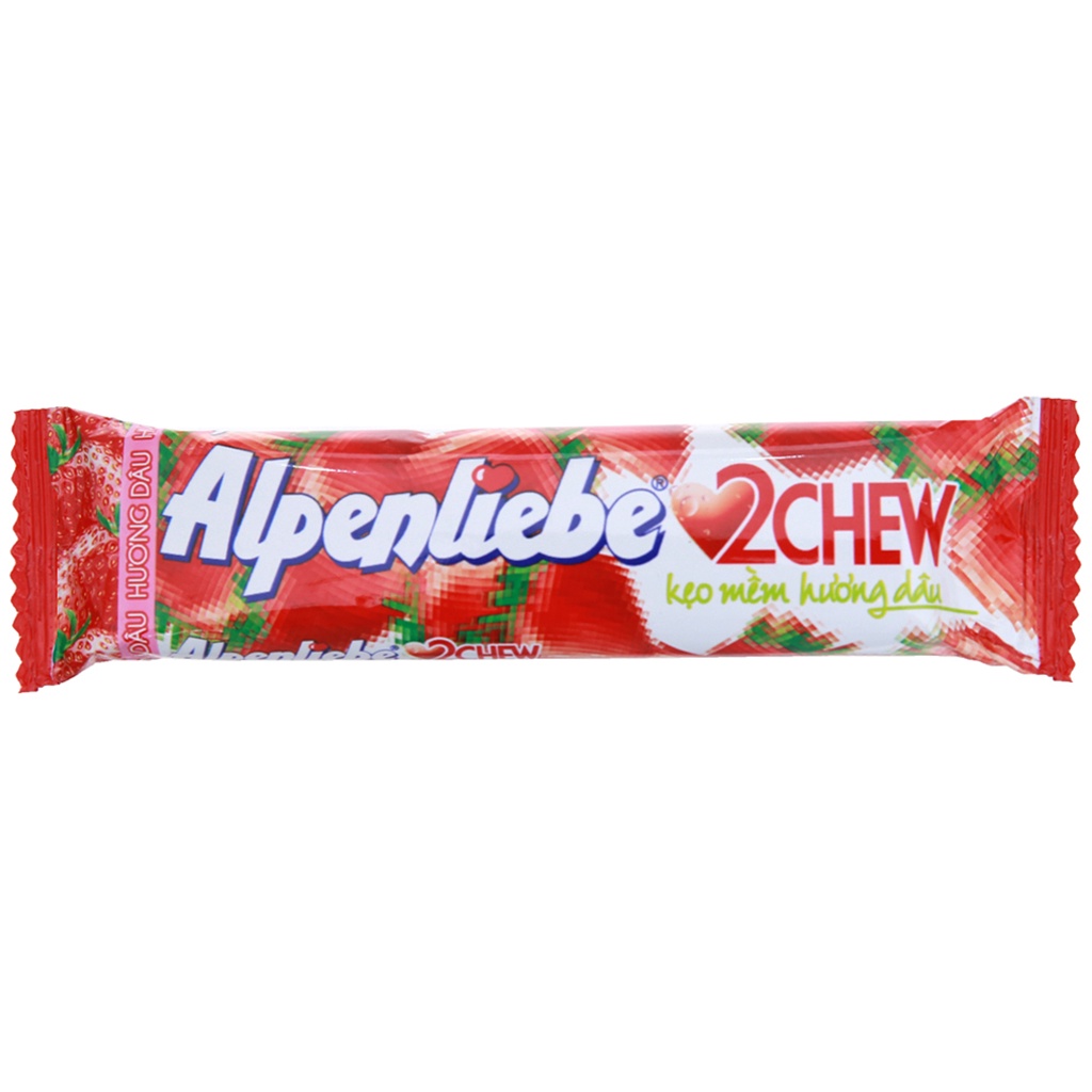 Kẹo mềm hương dâu Alpenliebe 2Chew thanh 24.5g