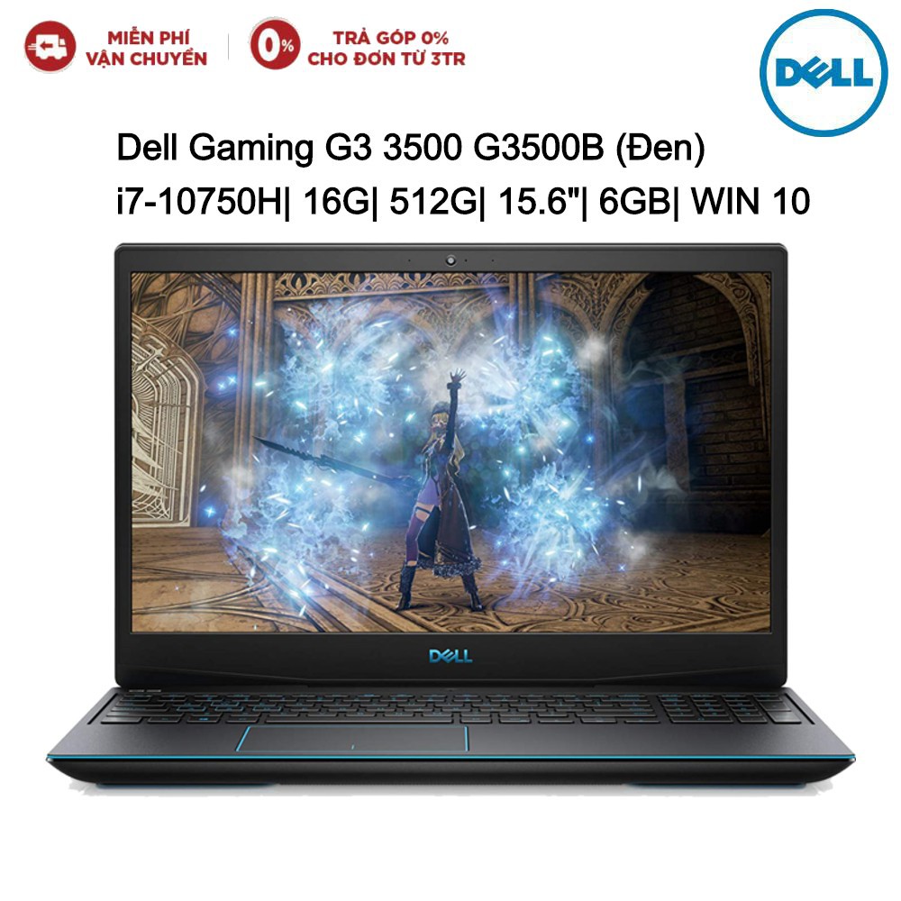 Laptop Dell Gaming G3 3500 G3500B Đen i7-10750H| 16G| 512G| 15.6"FHD| 6GB| WIN 10 - Hàng chính hãng new 100% | BigBuy360 - bigbuy360.vn
