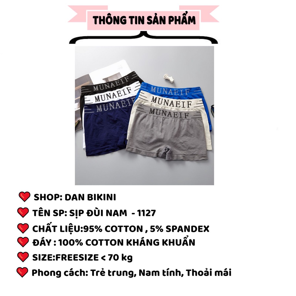 Quần Sịp Đùi Nam thiết kế co giãn thoáng mát cao cấp cottonn 100% mã 1127