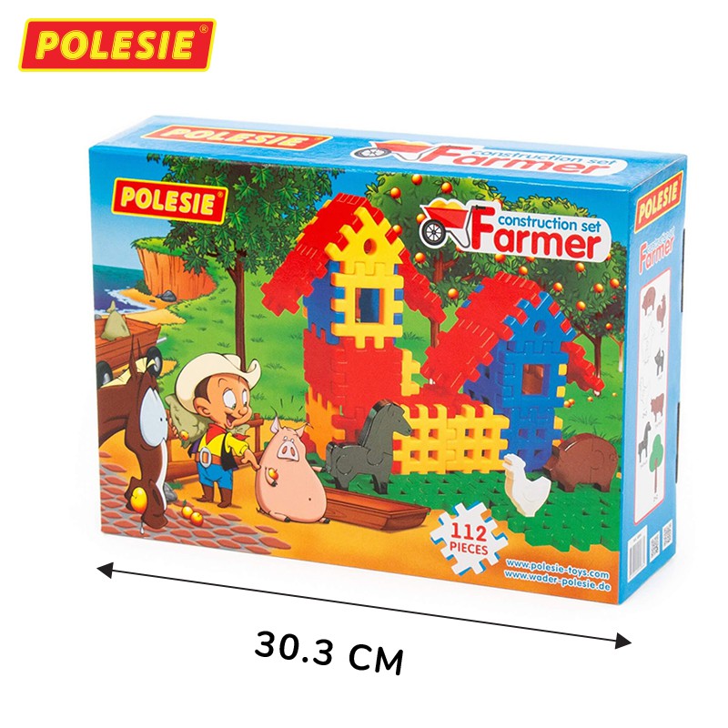 Bộ Lắp Ghép Sáng Tạo Thông Minh Trang Trại 112 Chi Tiết Nhựa Nguyên Sinh Nhập Khẩu Châu Âu CHÍNH HÃNG POLESIE 4864