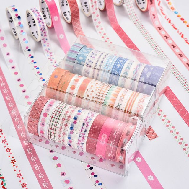 [HÀNG MỚI] S14 Washi tape cầu vồng nhiều chủ đề dán trang trí sổ tay, planner, scrapbook,.. size 5mm-3cm