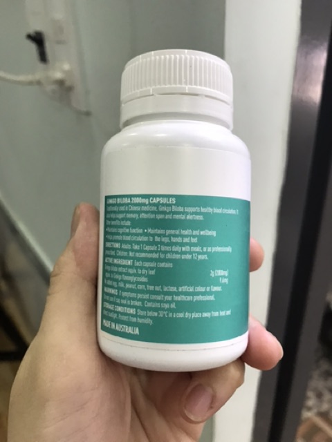 [Mã 66FMCGSALE hoàn 8% xu đơn 500K] Viên uống Ginkgo Biloba Healthy Care Úc 2000mg | BigBuy360 - bigbuy360.vn