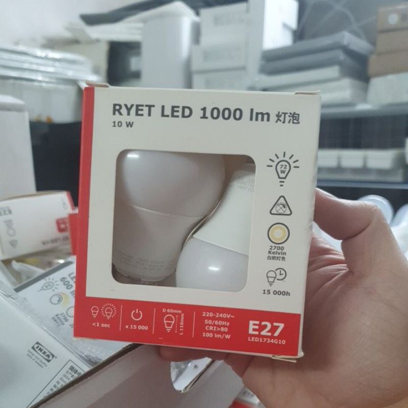 Bóng đèn led Solhetta IKEA E27 10W 6w quang phổ 1000 lumen