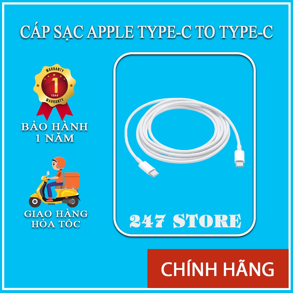 Cáp Type-C To Type-C AP Chính Hãng - Bảo Hành 12 Tháng