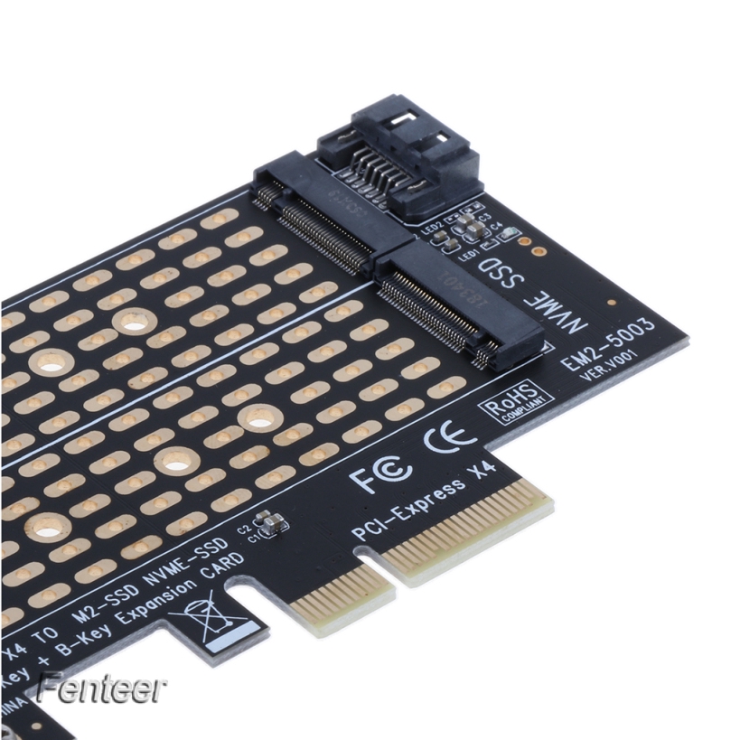 [FENTEER] M.2 NVME to PCI-E 3.0 X4 SSD Adapter Converter M-Key Extention Card