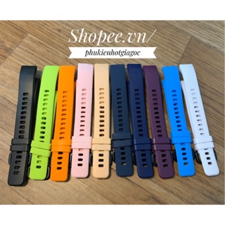 Huawei band 6 - Honor band 6 - Dây cao su màu / Dán màn hình full màn / Ốp viền chống va đập / Honor Band 4 & 5