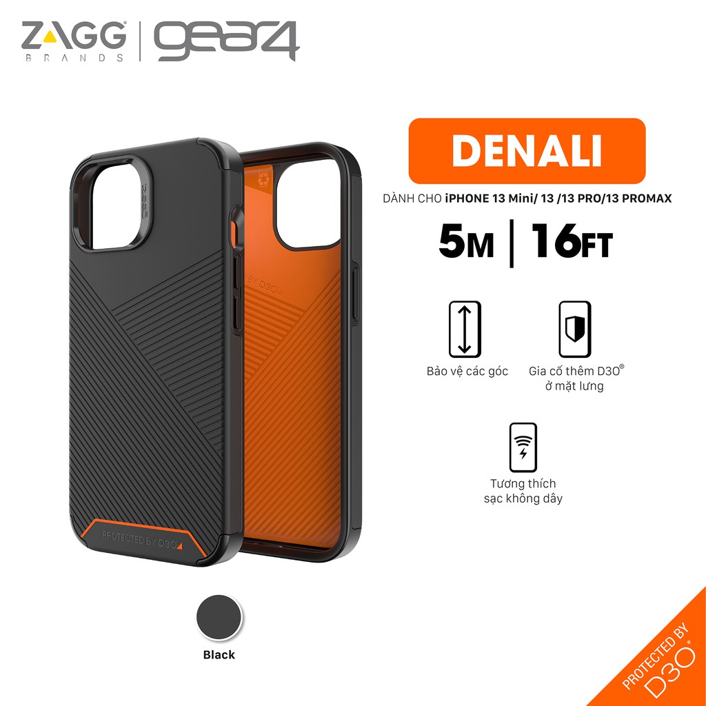 Ốp lưng chống sốc Gear4 D3O Denali 5m cho iPhone 13 series