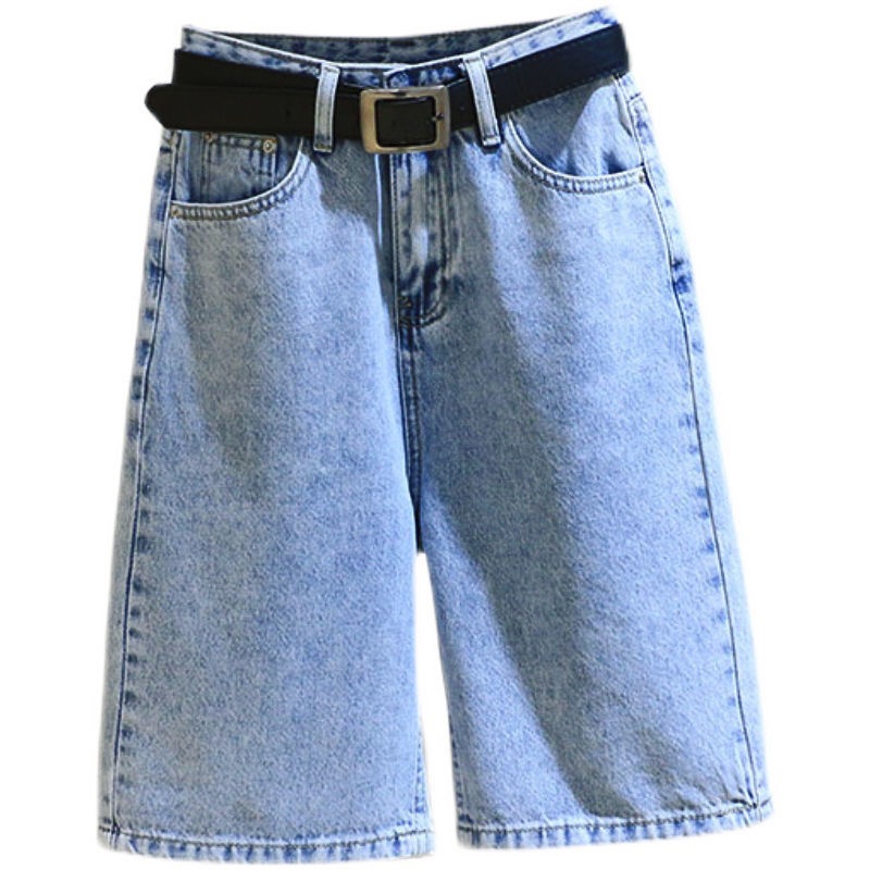 Quần Jean Lửng Ống Rộng Lưng Cao Phong Cách Hàn Quốc Thời Trang Mới Dành Cho Nữ 2022