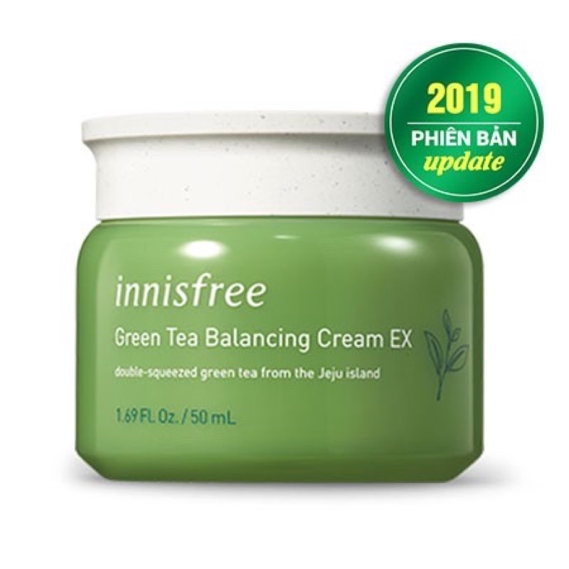 KEM DƯỠNG TRẮNG DA CHIẾT XUẤT TRÀ XANH INNIFREE Green Tea Balancing Cream EX 50G