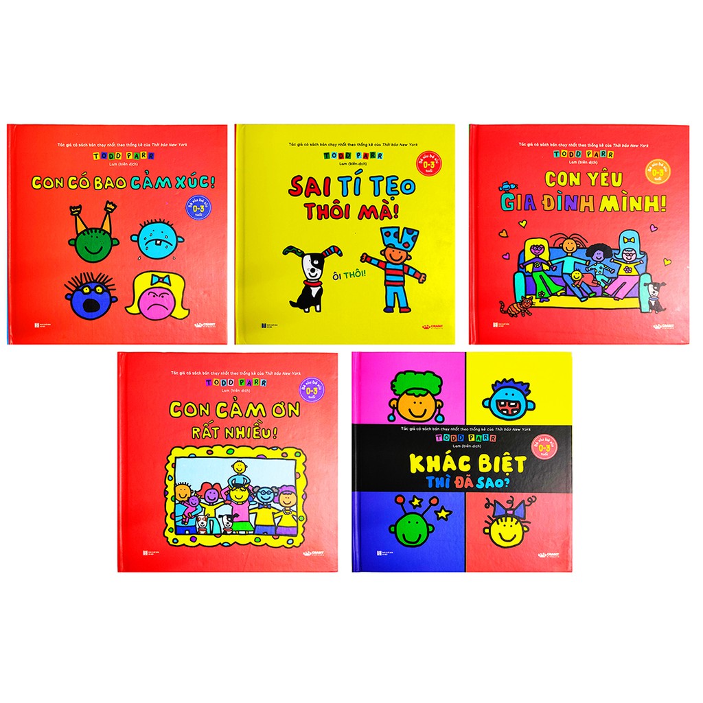 Sách cho bé - Bộ 5 cuốn Bé Xíu Bé Xiu Todd Parr - Bồi đắp những kĩ năng xã hội đầu đời