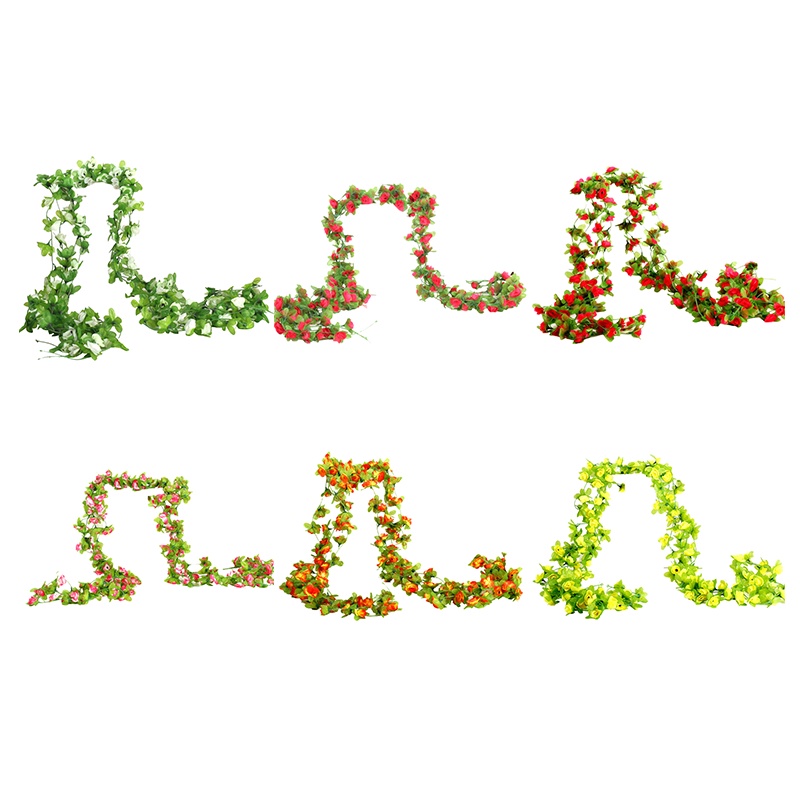 Dây Leo Hoa Hồng Giả Bằng Lụa Dùng Trang Trí Jp6--2.3M