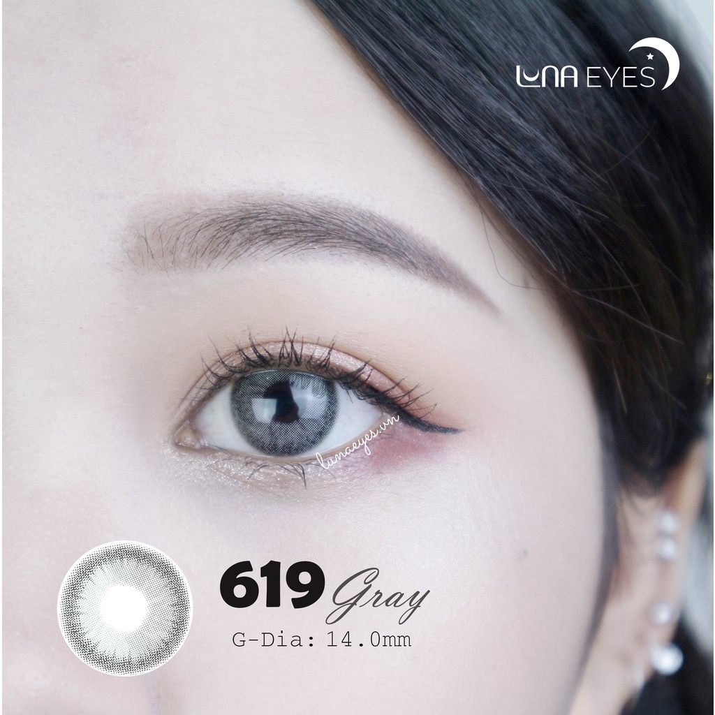 Kính áp tròng LUNA EYES 619 GRAY - Lens size nhỏ