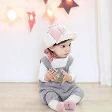 Mũ lưỡi trai lót lông cừu hình vương niệm/mũ lót lông ( bé từ 3 đến 30 tháng )