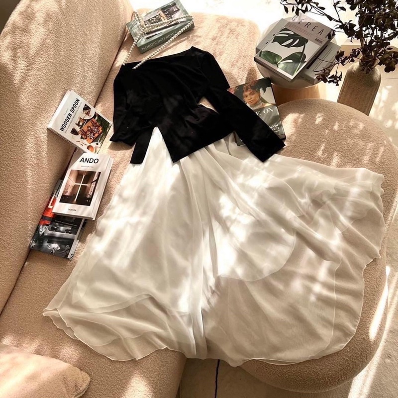 Set áo đen + váy  - Chitchitstore