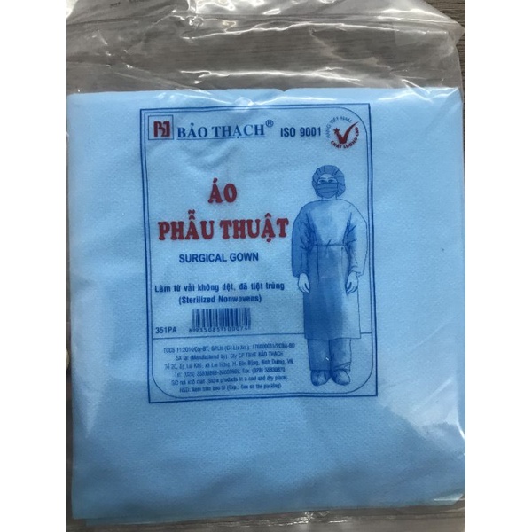 (Q1-HCM) Áo Phẫu Thuật Bảo Thạch Tiệt Trùng - Bộ Đồ Phẫu Thuật Dùng Trong Bệnh Viện Phòng Khám