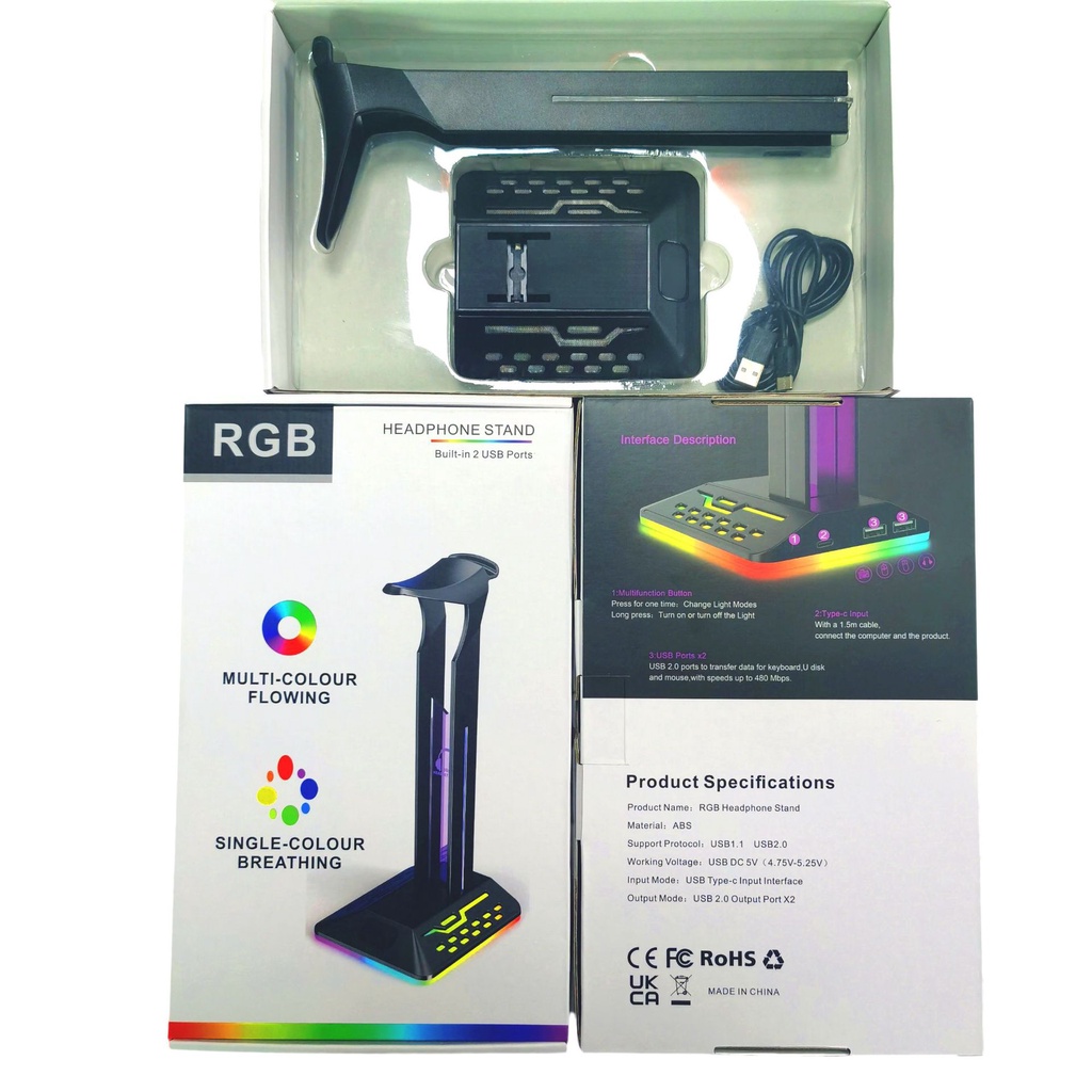 Giá Treo Tai Nghe RGB - Giá Treo Headphone RGB - X6