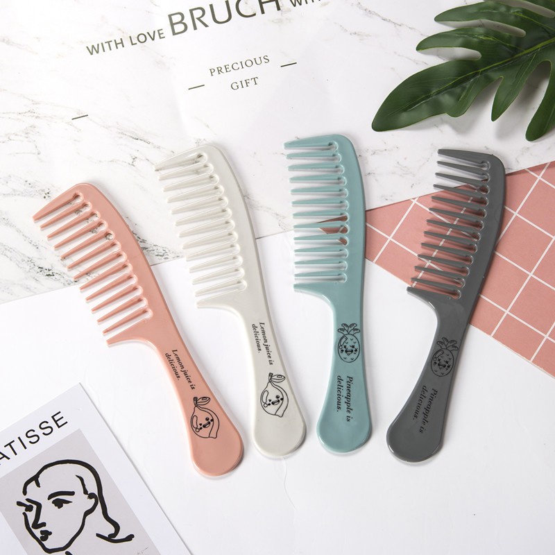 Lược chải đầu tóc bằng nhựa sắc màu thời trang cá tính 20cm