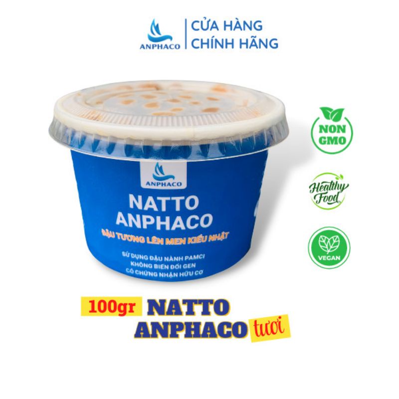 Natto tươi Anphaco/ Đậu nành NonGMO lên men 100gr (nsx 09/2023)