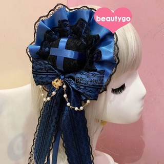 Phụ kiện tóc họa tiết mũ công chúa mềm mại phong cách lolita Nhật Bản độc đáo