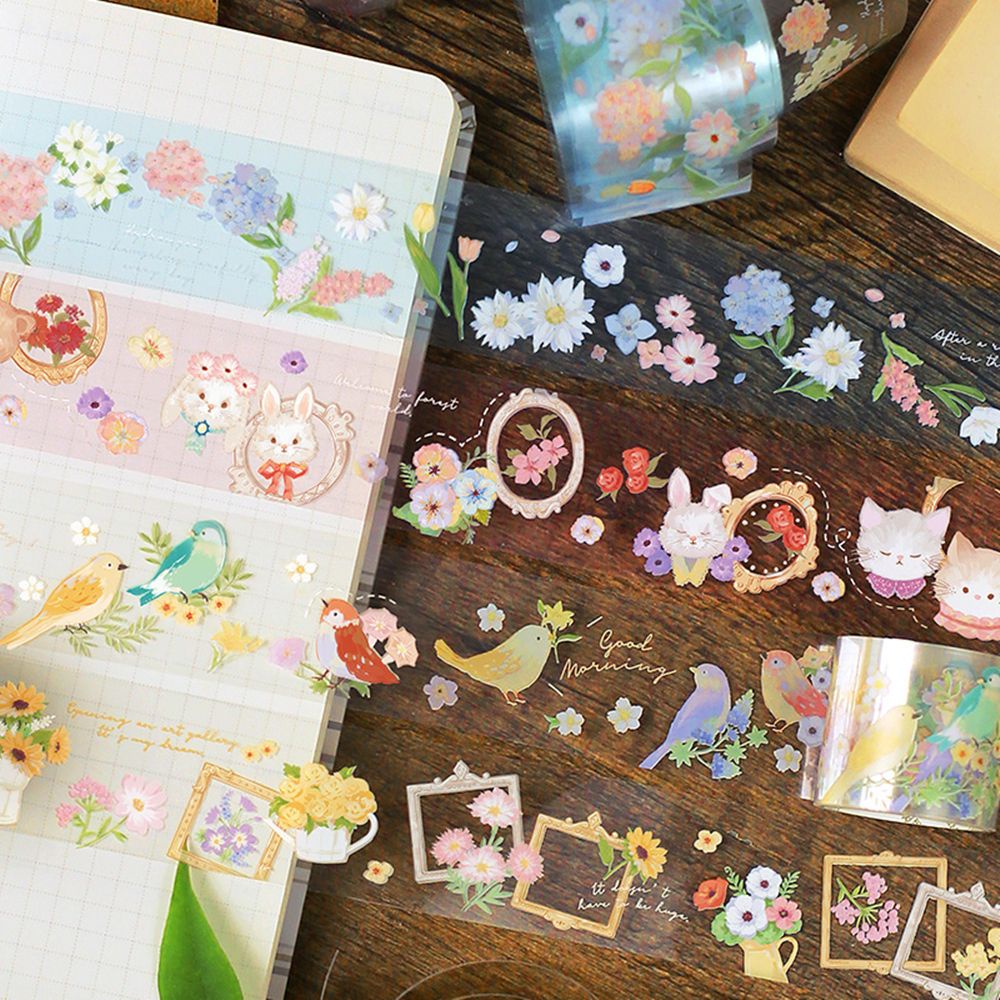 Băng Keo Dán Trang Trí Sổ Tay Hình Thú Dễ Thương Chống Nước
