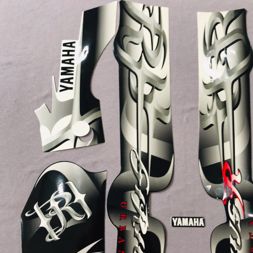 Nguyên bộ tem rời 3 lớp zin thái dán xe máy Yamaha Sirius 2011 màu bạc