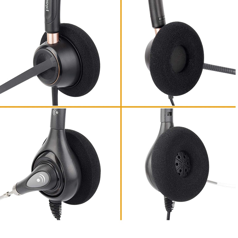 Đệm Xốp Thay Thế Cho Tai Nghe Plantronics Supra Plus Encore Và HW251N HW261N HW510 HW510V HW520 HW520V Blackwire C215 C225 C310 C320 C3210 C3215 C3220 C3225