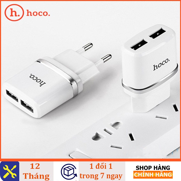 Bộ Củ Sạc Nhanh Hoco C12 - 2.4A - 2 Cổng Usb Lingtning - Thế Giới Phụ Kiện Số - TT Shop