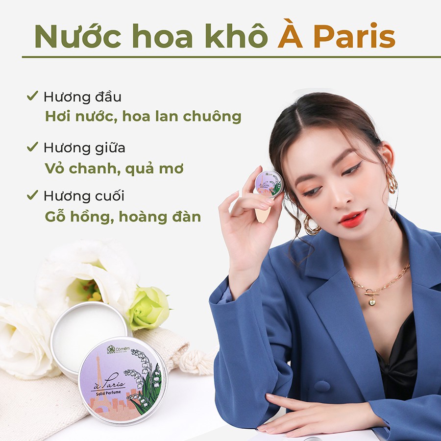 Nước Hoa Khô Thiên Nhiên Paris Hương Hoa Lan Chuông Mơ [TẶNG kèm Túi Vải nhỏ]Cỏ Mềm 10g