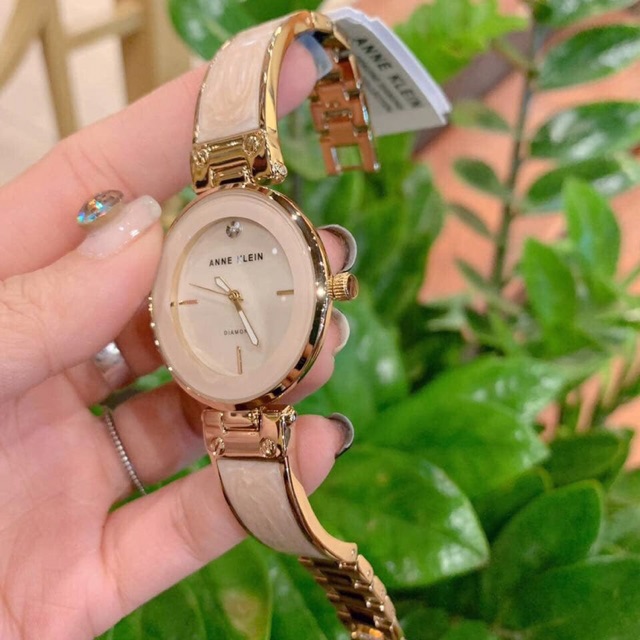 Đồng hồ nữ Anne klein dây ceramic kiềng hồng xách tay Mỹ