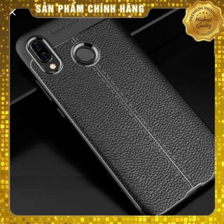 Ốp lưng huawei nova 3e silicon giả da,chống sốc auto Focus