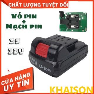 Vỏ pin và mạch sạc bảo vệ 3s 12v loại pin dẹt MKT