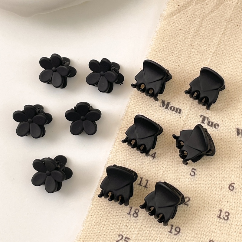 Set 10 Kẹp Tóc Mini Màu Đen Phong Cách Hàn Quốc Cho Nữ