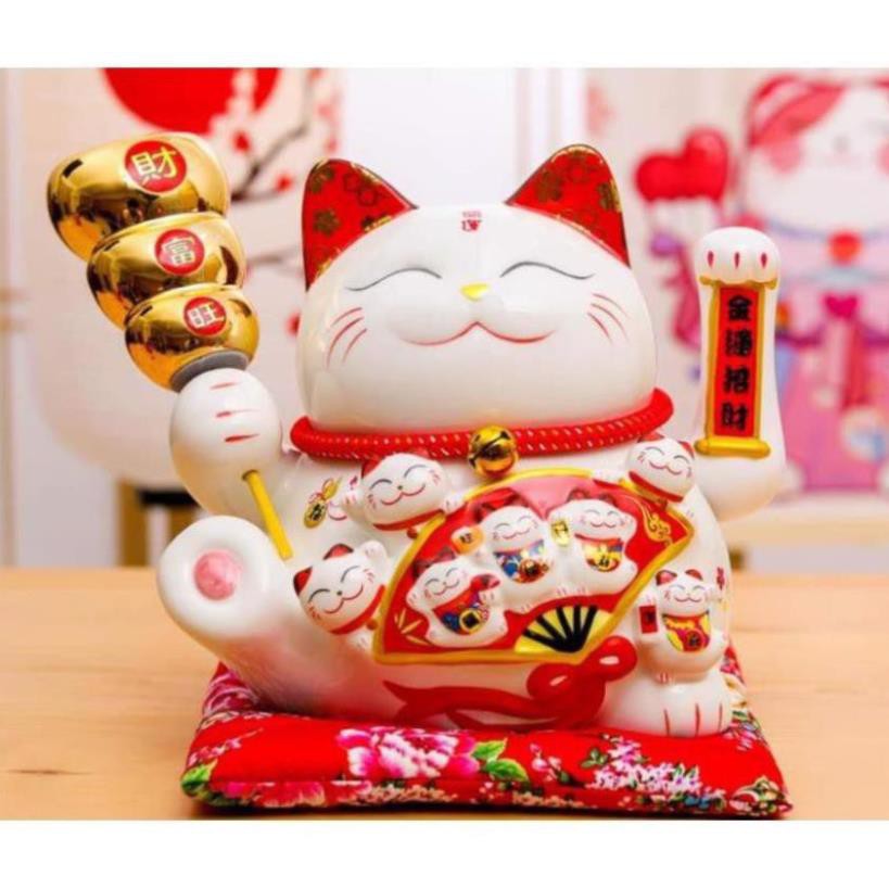 [RẺ NHẤT SHOPEE] Mèo Thần Tài Maneki Nhật Bản, Cao 20cm