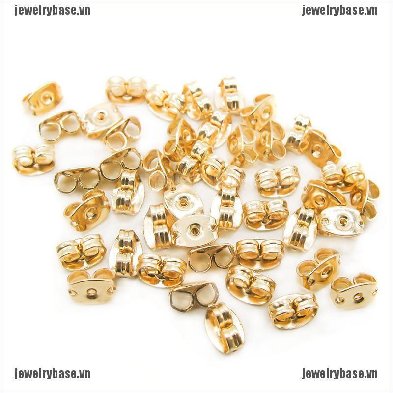 [Base] 10PCS Earring Back Ear Nuts Jewelry Accessories Metal Earring Stopper Fittings [VN]