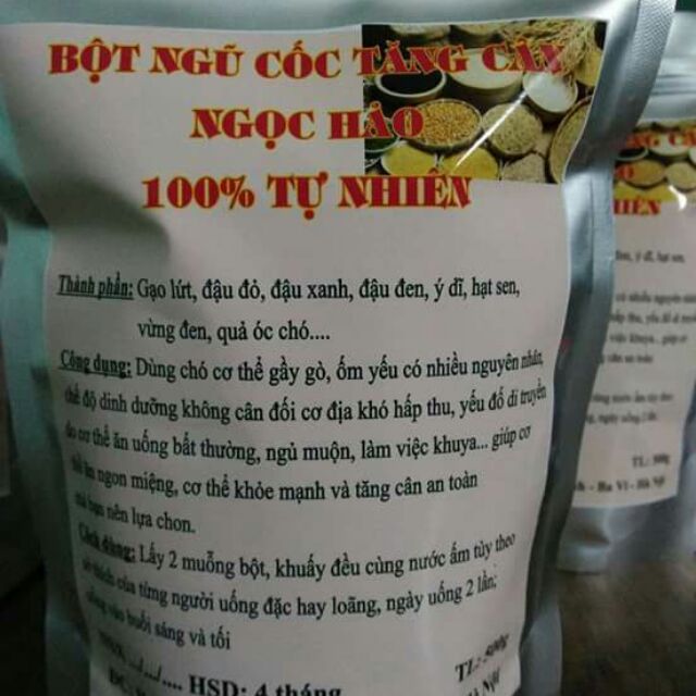 Bột ngũ cốc tăng cân 15 loại hạt  ( 1kg)