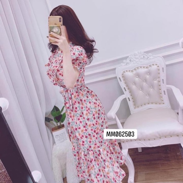 Váy maxi tiểu thư hoa nhí