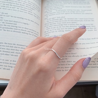 Nhẫn Trơn uốn cong Bạc 925 - Wavy ring