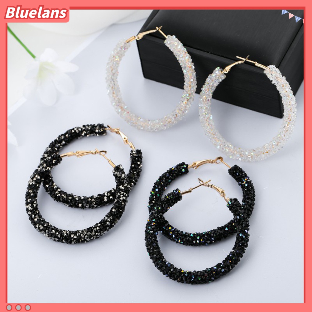 Khuyên Tai Tròn Đính Đá Thời Trang 48h Cho Nữ