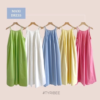 Tyribee - đầm maxi xếp ly