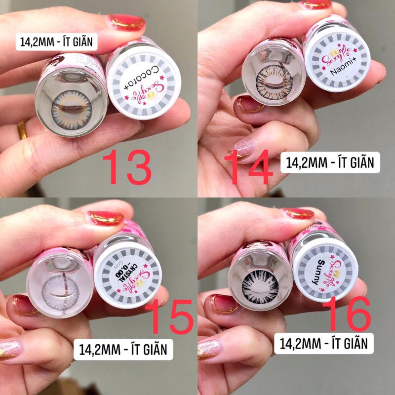 Lens Xám Hàn size ít giãn 14,2mm Vassen Sexy Me Korea ( date xa 2023-2024)